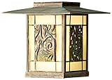 Kichler Lighting 15389VGB Ainsley Square Post Light 12-Volt Deck and Patio Light, Verdigris with Age