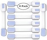 El Contente Babyラッチキャビネット – Shuts安全引き出し食器棚のキャビネットアプライアンス – 耐久性スタイリッシュなベビー安全ラッチ( 8パック)