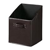 アイリスオーヤマ ボックス インナーボックス レザー調 ブラウン 幅27×奥行27×高さ27/38.5㎝ LEK-27CB