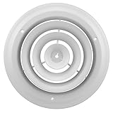 Accord ABCDWH08 Round Ceiling Diffuser, 8-Inch, White [並行輸入品]