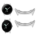 [RoSoki] Google Pixel Watch 4 41mm / Google Pixel Watch 3/2/1 41m 用 バンドアダプター [2枚セット] ストラップコネクター ステンレス製連結器 (20mm) ベルト アダプター 軽量 調整簡単 シルバー