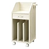 ぼん家具 ランドセルラック 収納 木製 ワゴン 収納ラック おかたづけ 幅30cm ホワイト