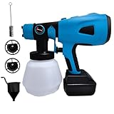 マキタ Makita 対応 コードレス スプレーガン 塗装 電動 スプレー ペイントガン 14.4V 18V バッテリー 互換 家庭用 工具 ※ 充電器 バッテリー 別売り (Blue)