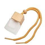 【吊り下げ ディフューザー アイスキューブ 詰替ボトル】8ml 木製キャップ 車 玄関 トイレ カーフレグランス 精油 香水 アロマ エッセンシャルオイル おしゃれ 可愛い 北欧 ナチュラル