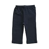 【お着換え楽らくベビー服】 フライス長丈パンツ ネイビー 80