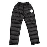 Domybest秋冬 子供パンツ ダウンパンツ ロングパンツ 男の子 女の子 ブラック 暖かく保つ 幼稚園 入学式 スポーツ 旅行 ピクニック 3-8歳に適して
