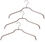 MAWA すべり落ちないマワハンガー シャツ ブラウス用 レディース Mサイズ 3本組 ブロンズ色 119439