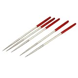 uxcell ダイヤモンドヤスリ　ラバーハンドル　ファイル道具　4mm x 160mm 精密ヤスリ　5個