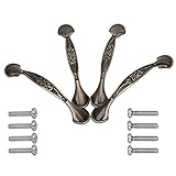 BQLZRアンティークブロンズハンドル&ノブHandshandleホーム家具キャビネット引き出し96 mmパックof 4