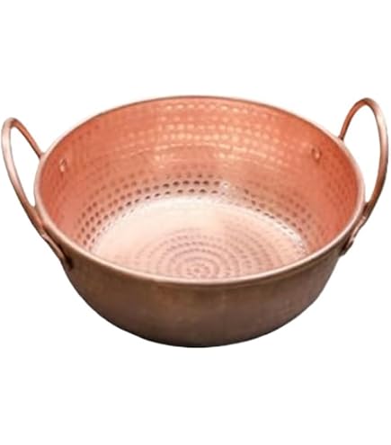 Amazon.co.jp: Riuuyyi銅鍋純手作り厚手純銅鍋ダブルハンドル鍋【IH/直