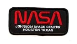 NASA　黒ベース 赤文字　ワッペン