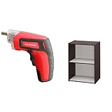 『電動ドライバー 充電式 RD110-R レッド』と『カラーボックス デザイン 2段 幅41.5×奥行29×高さ59.5cm ブラウンオーク DCX-2』のセット