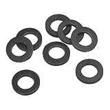 PATIKIL M14 ゴム製平ワッシャー 8個パック 14mm 内径 24mm 外径 3 mm 厚シーリングスペーサーガスケットリング 蛇口パイプ水ホースファスナーボルト用 黒