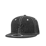 (ニューエラ) NEW ERA キッズ キャップ 59FIFTY デニム MLB ニューヨークヤンキース ブラック KIDS 6 3/4 約53.9cm