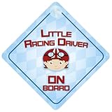 Little Racing Driver On Board Car Sign New Baby / Child Gift / Present / Baby Shower Surprise by myb