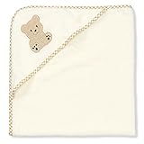 Spasilk 100% Cotton Hooded Terry Bath Towel, Beige Bear by Spasilk