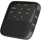 Bluetooth 5.2 トランスミッター レシーバ ー 一台二役 【2023年新登場 Bluetooth 5.2 Type-C充電】 Bluetooth 送信機 受信機 2台同時接続 ブルートゥース トランスミッター ハンズフリー通話対応 低遅延