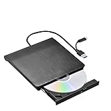 DVDドライブ 外付け USB3.0 ポータブルドライブ typeC/USBポート 外付光学式ドライブ CD/DVDプレイヤー CD/DVDドライブ 静音 高速 軽量 スリム コンパクト 外付CD・DVDドライブ CD/DVD読取・書込 (ブラック)