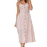 usstoreドレスの女性、ボタンオフショルダーノースリーブパーティーヴィンテージ風ドレス X-Large