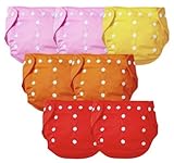 Winning【スナップボタン】メッシュ素材 女の子用 ４色７枚セット おむつカバー サイズ調整可能