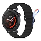 [CeiBand] バンド CMF by Nothing Watch 3 Pro/CMF by Nothing Watch Pro 2 対応 交換バンド マグネット式 替えベルト スポーツストラップ シリコン製 磁気付き 柔らかい cmf by nothing watch pro 3/pro 2 用 (ブラック)