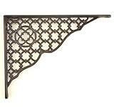 Wall Shelf Bracket Ornate Lattice Pattern Cast Iron 11.5" Long [並行輸入品]
