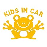 imoninn KIDS in car ステッカー　【シンプル版】　No.22　カエルさん　（黄色）