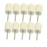 Hommy 10個バフ研磨3ミリメートルシャンク軟質円筒フェルトボブ18ミリメートル