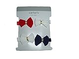 Carter 's Baby Girlレッドホワイトブルーコレクション4ヘアクリップ