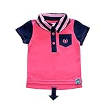 MONICA BABY BLUE キッズ Tシャツ スカル 配色 ポロ TEE 80cm サイズ ライトピンク ポリエステル コットン 2111504006