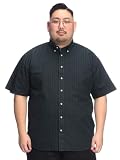 [B＆T CLUB] ビーアンドティークラブ シャツ 半袖 COOLMAX 柄 メンズ 大きいサイズ クールマックス シアサッカー チェック ストライプ ボタンダウン シャツ ESBT61 グリーン/X2(4L～5L相当)