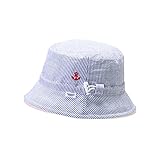 [ミキハウス] MIKIHOUSE 【ミキハウス(ベビー)】 ストライプ×パイル素材のリバーシブル帽子 〈S-M(40-48cm)〉 42-9103-784 ブルー M(44-48cm)