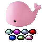 5starbbベビーNurseryナイトライト、ソフトシリコンDolphin LED子供子供部屋ランプwith Sensitiveタップコントロール7単一色とカラフルな呼吸3ライトモードfor Boy
