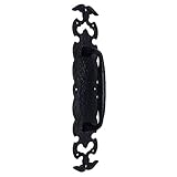 Adonai Hardware Lydda Black Antique Iron Door Pull with Plate