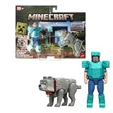 Mattel マインクラフト 4インチ マインクラフト 映画 スティーブ・イン・ダイアモンド・アーマー 男の最高のウルフ・デニス