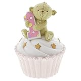 Baby Girl 1st Birthday Gift Money Bank With Teddy by ukgiftstoreonline