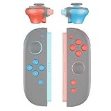 eXtremeRate Joycon 2対応用DIY交換フルセットボタン、Nintendo Switch 2 コントローラー対応用、カスタム ABXY 方向キー 十字キー ＋ − C HOME キャプチャー リリース L R ZR ZL トリガーボタン【ブルー&オレンジ】