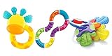 Bright Starts First Bites Giraffe Teether with Icy Bite Teething Keys & Figure 8 Teether by Babyhave