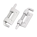 uxcell バレルボルト カフェ 304 ステンレススチール製 家具 ドア ゲート スプリングラッチ 5.1cmの長さ 2個入り