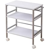 山善(YAMAZEN) デスクサイドワゴン キャスター付き ホワイト MWT-60(WH/SL)