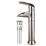 (Brushed Nickel)Zovajonia Singel lever Batrhoom Basin Vessel Sink Faucet Countertop One Hole Lavator