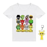 tシャツ キッズ スプ-ランキー服 子供 半袖t 男の子 夏tシャツ 女の子 インナー ティー トレーナー スプランキー 子供服 春夏 スポーツ 半袖 t キッズ 夏 [キーホルダー付き]クルーネック 人気 面白いt 快適 通気性 [並行輸入品]
