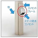 リクシル　TOEX　ネスカ／フーゴ　オプション　スマート防雨コンセント　ホワイトシルバー　『リクシル』