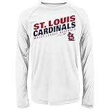Louis Cardinals Youthパフォーマンスホワイトブロックプリント長袖シャツ ホワイト
