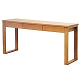 ライフスタイリングショップ パソコンデスク 幅150×奥行45 木製 引出付 シンプル ライトブラウン LS-383LB