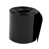 DealMux 55ミリメートルフラット幅10Mの長PVC熱が18650バッテリーパックのためのチューブブラックシュリンク