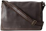 David King & Co 6153G Distressed Full Flap Messenger- Grey