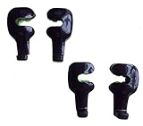 4個自動車SUVリアシートヘッドレストハンガーフック　財布食品袋フック (ブラックニュー)