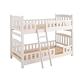 天然木 コンパクト分割式 2段ベッド (fine) ホワイトウォッシュ