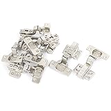 uxcell スライド蝶番 キャビネットヒンジ メタル製ヒンジ　シルバートーン　コンシール　ネジ入　8個入